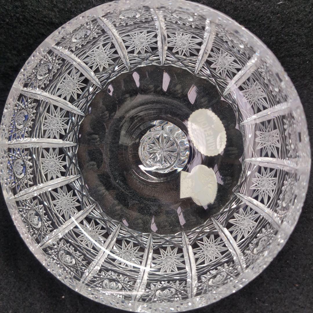 【ボヘミア】高級クリスタル 蓋付きボウル PK500　ハンドメイドカット　ポット