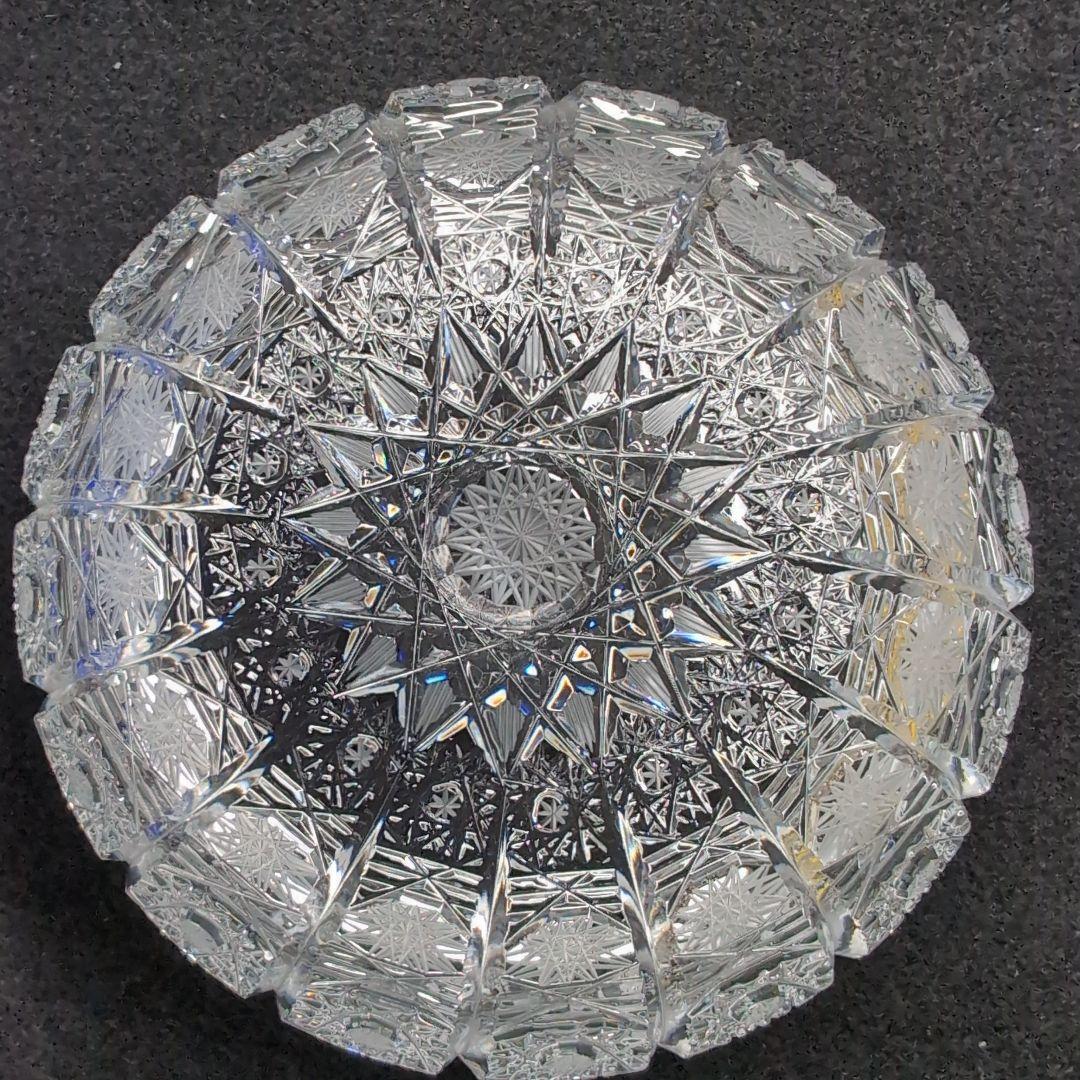 【ボヘミア】高級クリスタル 蓋付きボウル PK500　ハンドメイドカット　ポット