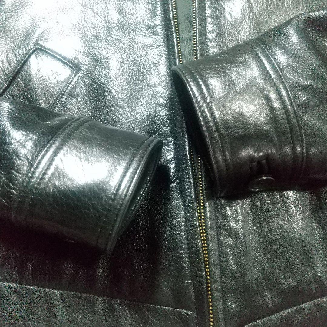 美品 ポールスミス ライダースジャケット レザー 牛革 ９０s 短丈 革ジャン