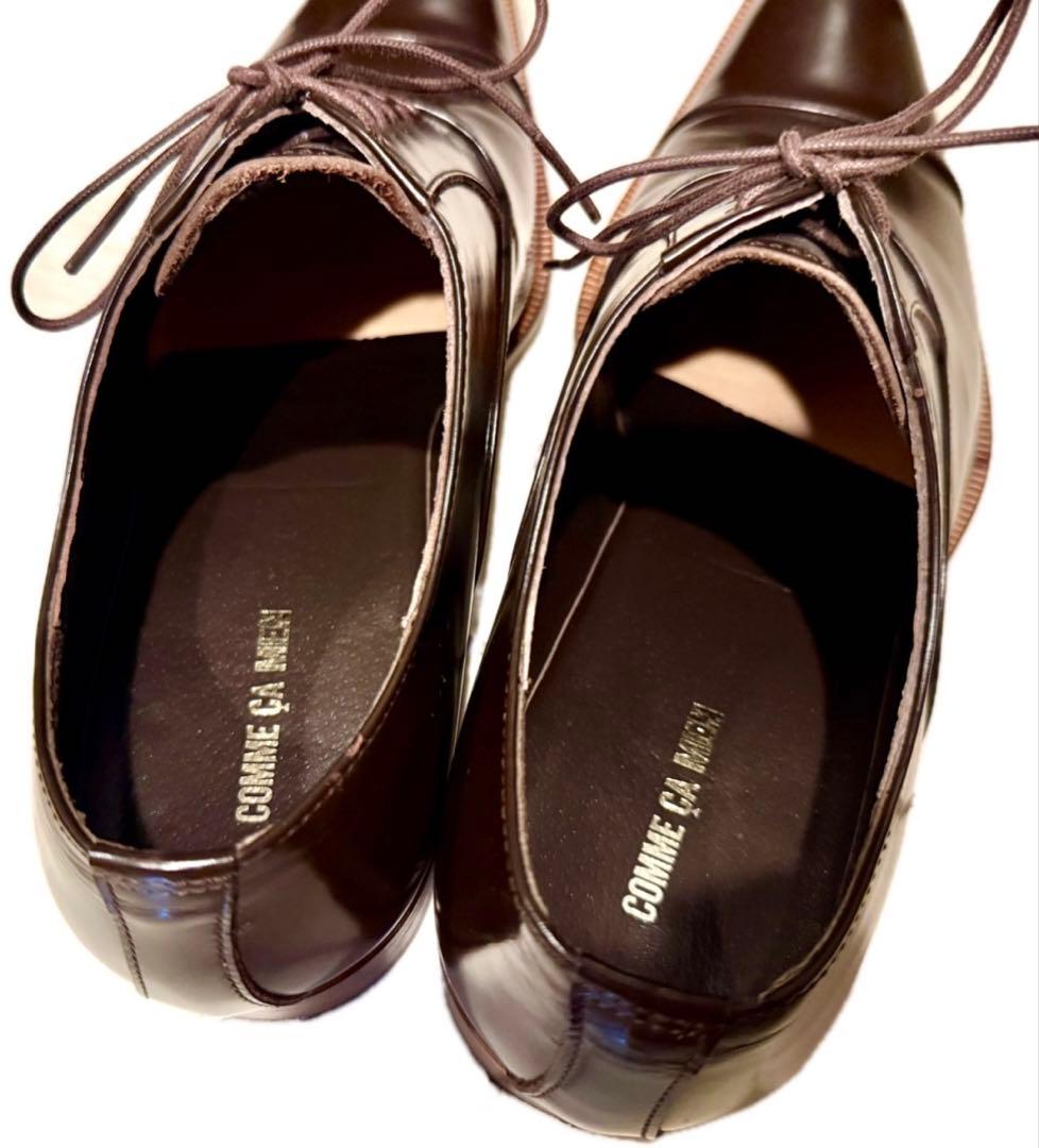 コムサメン ドレスシューズ レザー ダークブラウン26cm ビジネス メンズ革靴