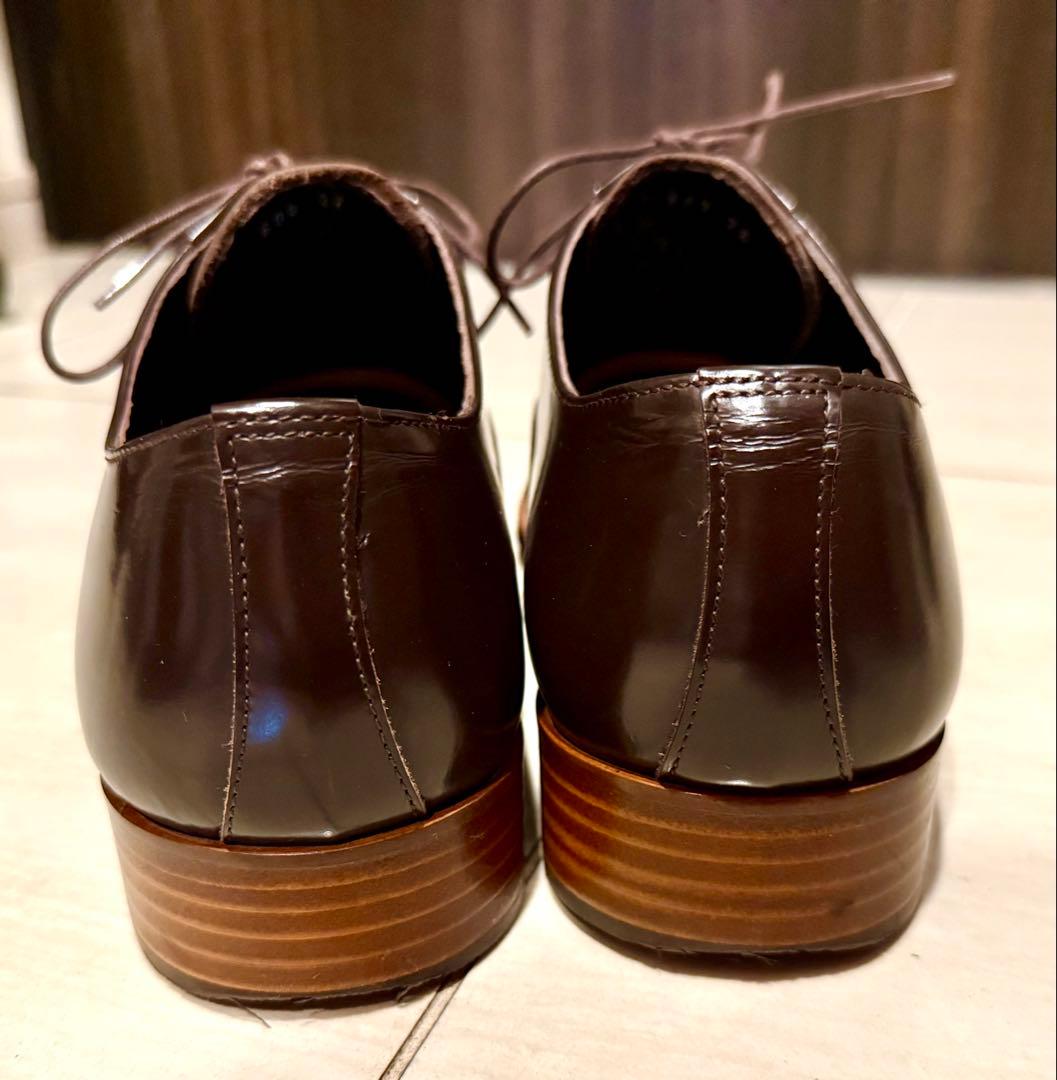 コムサメン ドレスシューズ レザー ダークブラウン26cm ビジネス メンズ革靴