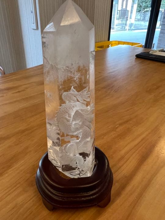 天然水晶立体彫刻龍