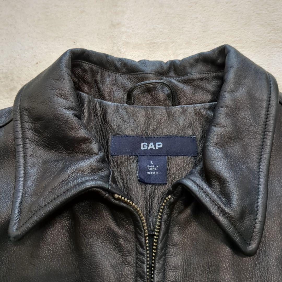 美品 オールドギャップ レザージャケット ブルゾン 牛革 Lサイズ ブラック