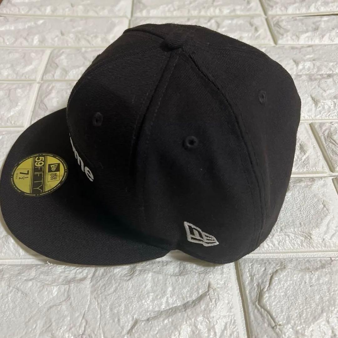 Supreme 59FIFTY New Eraブラック キャップ 7 1/2