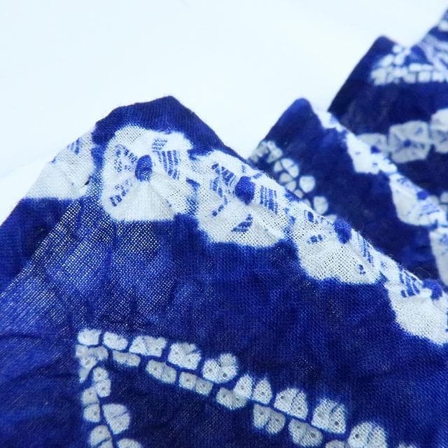 専用Y3377◆有松鳴海絞り 綿 背・胸当て付 手縫い仕立て 高級浴衣