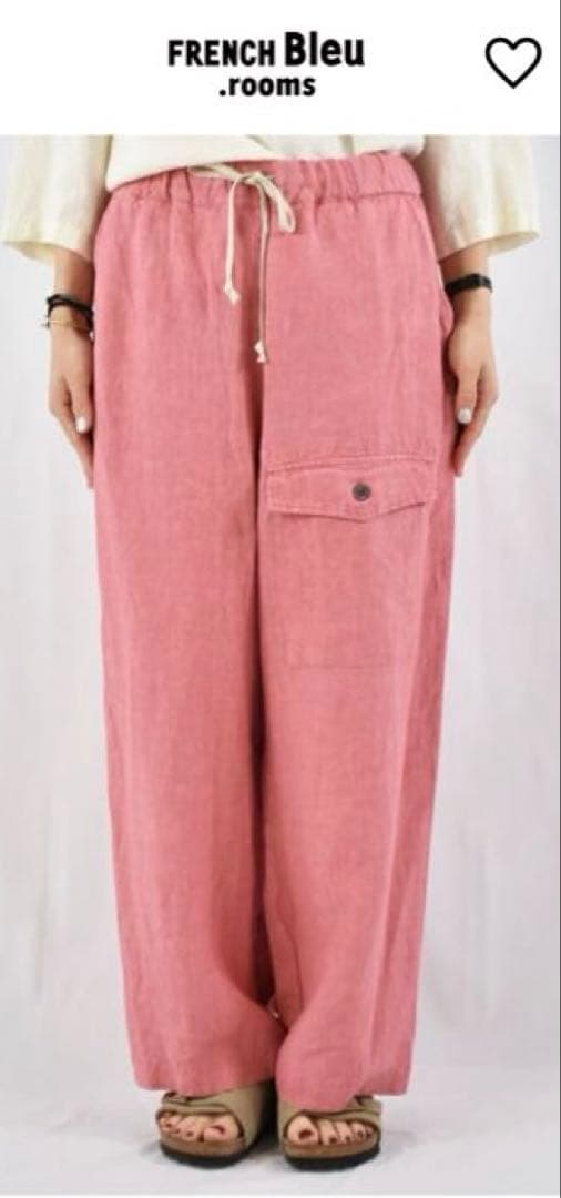 【新品】motomi.mリネンカーゴパンツ