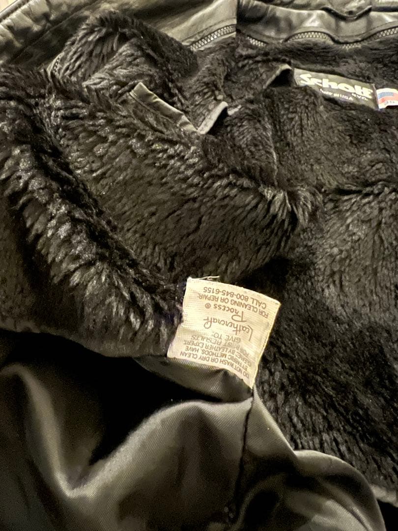 schott レザーシングルライダースジャケット 141 36 641 ボア付