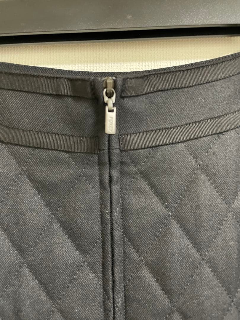 フォクシー キルティングスカート 43043 クロス リリー ブラック