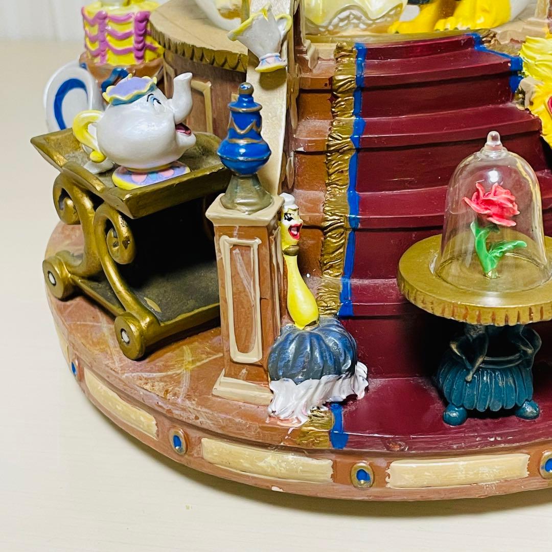 ディズニー 美女と野獣 スノードーム スノーグローブ オルゴール 置物 オブジェ