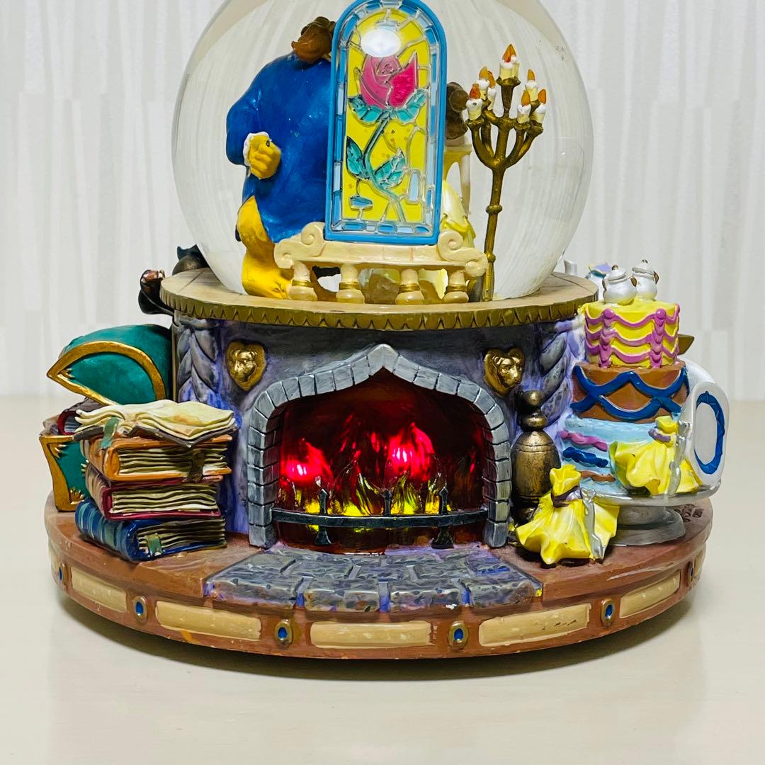 ディズニー 美女と野獣 スノードーム スノーグローブ オルゴール 置物 オブジェ