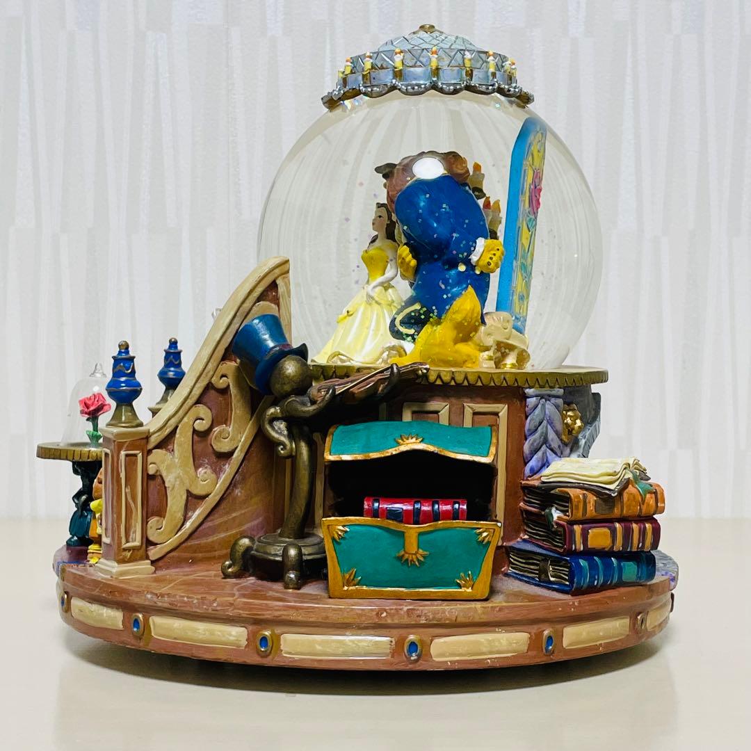 ディズニー 美女と野獣 スノードーム スノーグローブ オルゴール 置物 オブジェ
