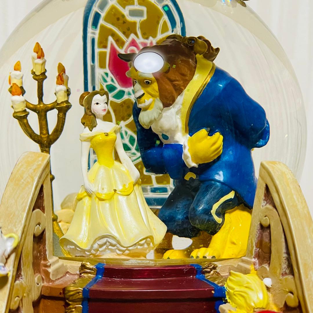ディズニー 美女と野獣 スノードーム スノーグローブ オルゴール 置物 オブジェ