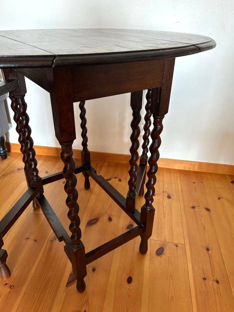 イギリスアンティーク　ゲートレッグテーブル　小ぶり