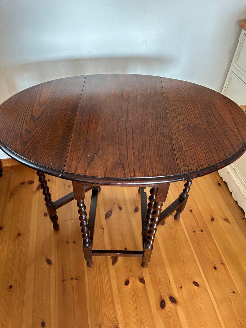 イギリスアンティーク　ゲートレッグテーブル　小ぶり