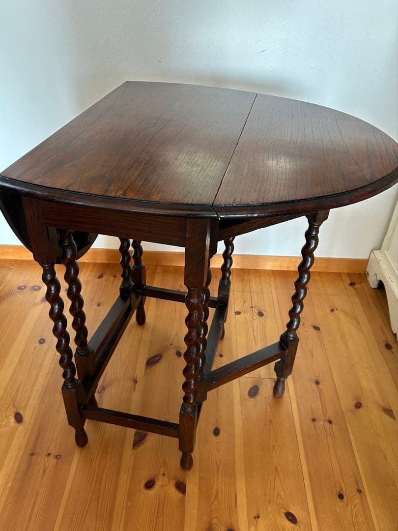 イギリスアンティーク　ゲートレッグテーブル　小ぶり
