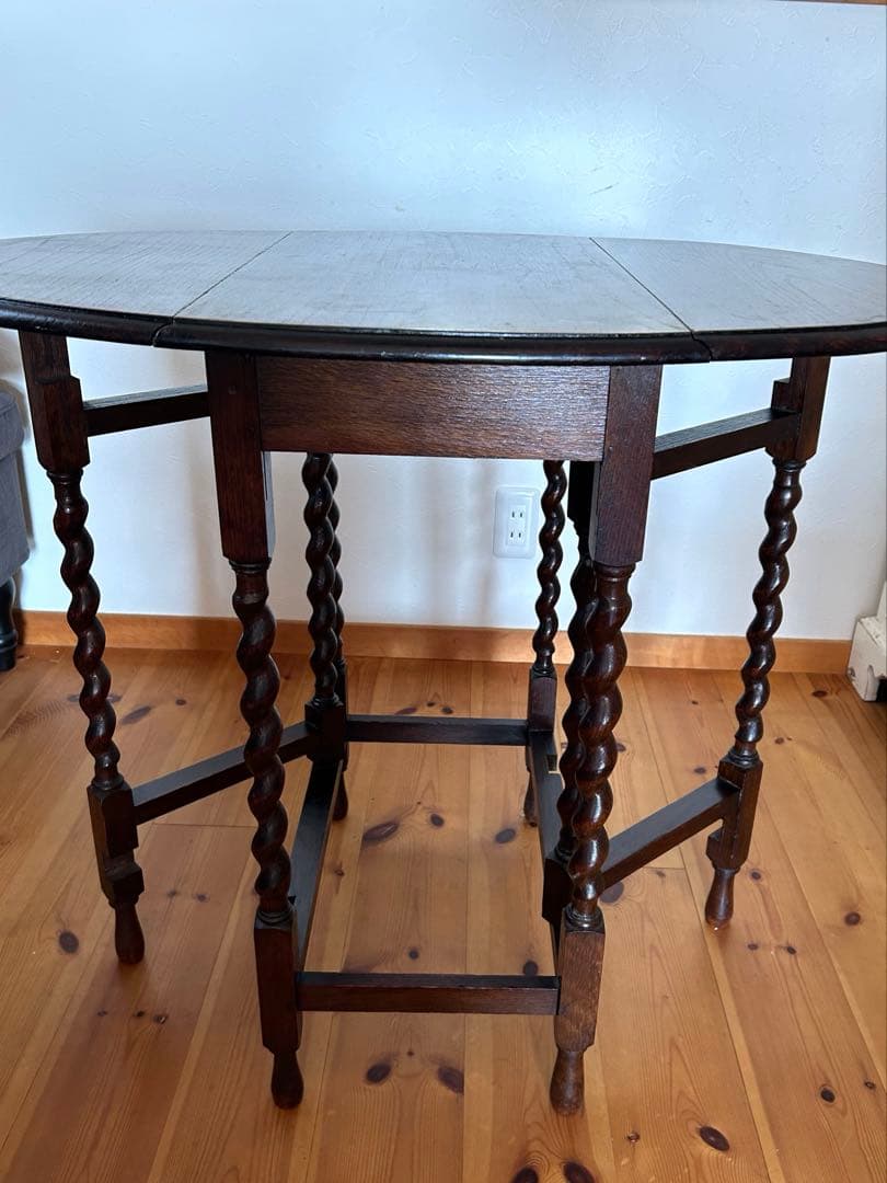 イギリスアンティーク　ゲートレッグテーブル　小ぶり