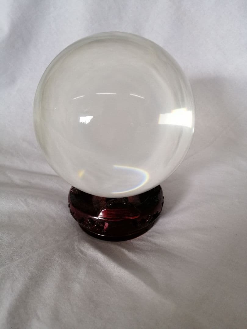 人工 溶錬 水晶玉 10cm