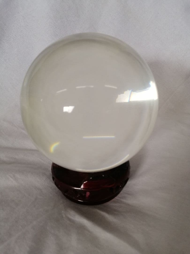 人工 溶錬 水晶玉 10cm