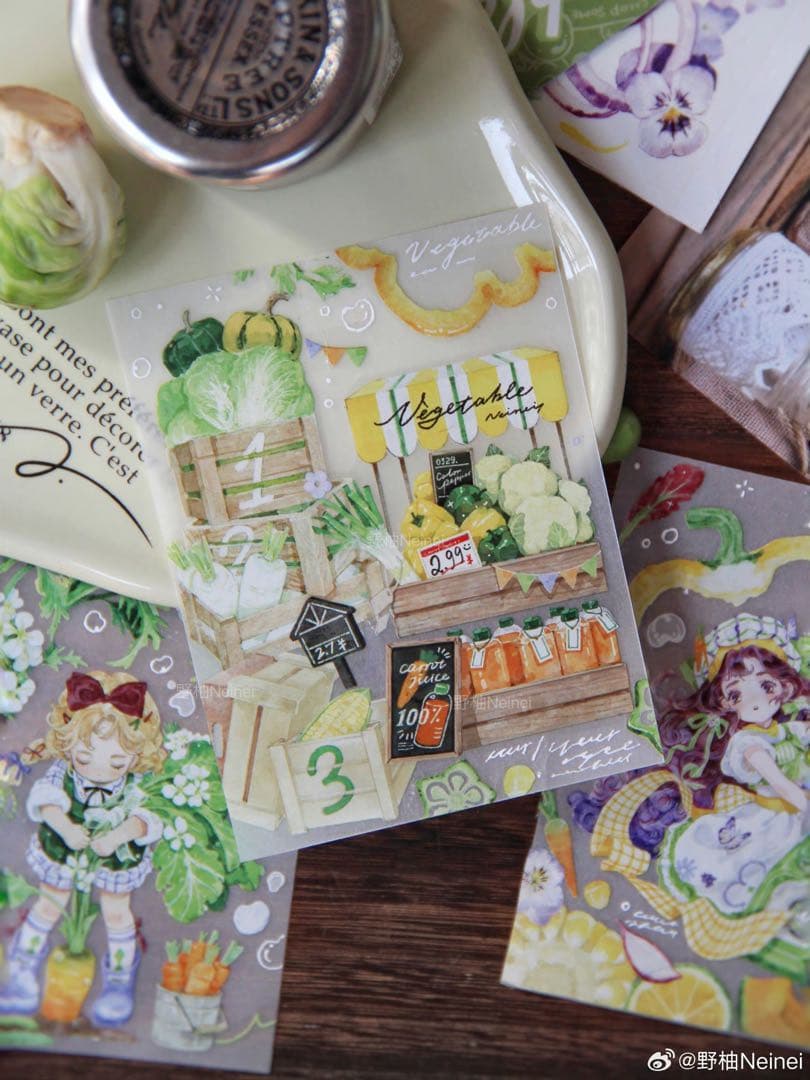 海外　人物　マスキングテープ　NeiNei 野柚 4点⚠️水晶pet（310287