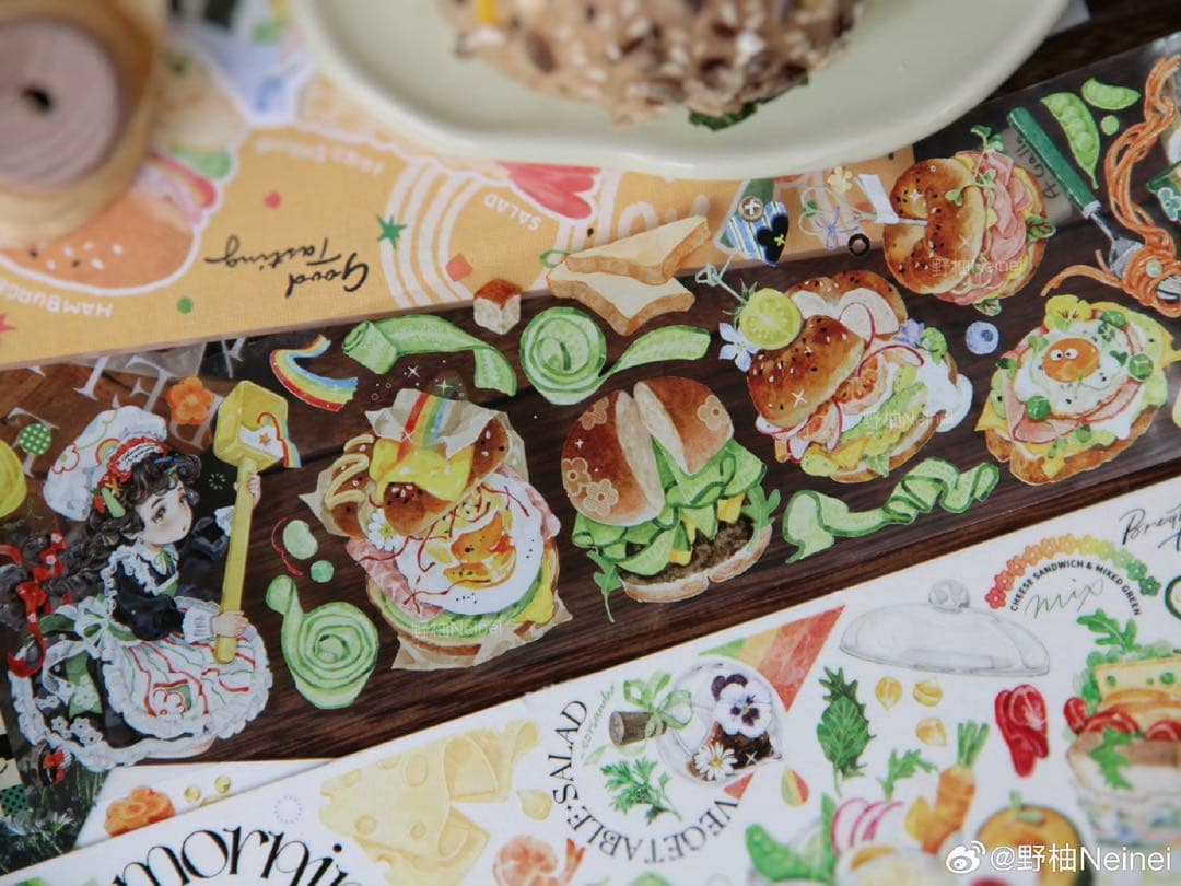 海外　人物　マスキングテープ　NeiNei 野柚 4点⚠️水晶pet（310287