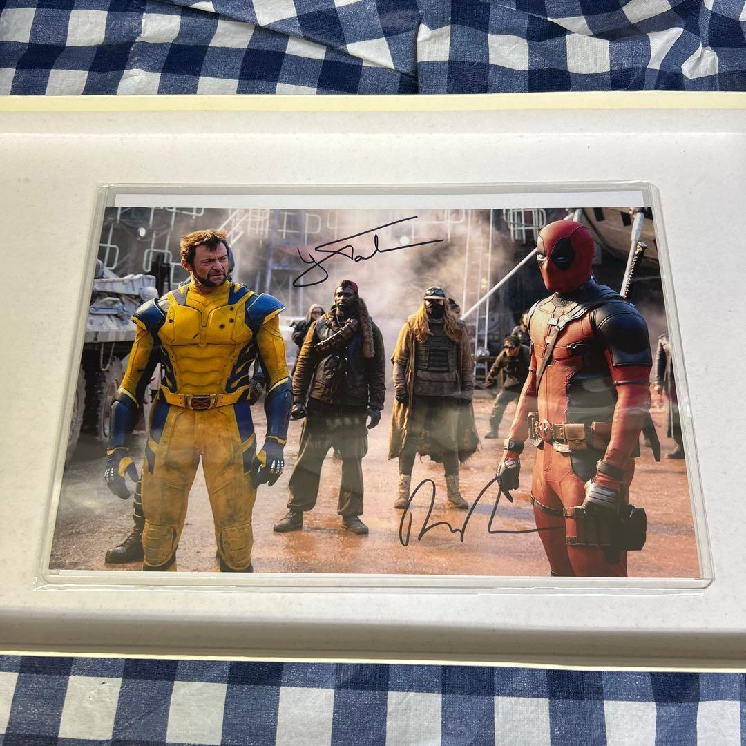 ヒュー・ジャックマン＆ライアン・レイノルズ 直筆サイン入りフォト デッドプール