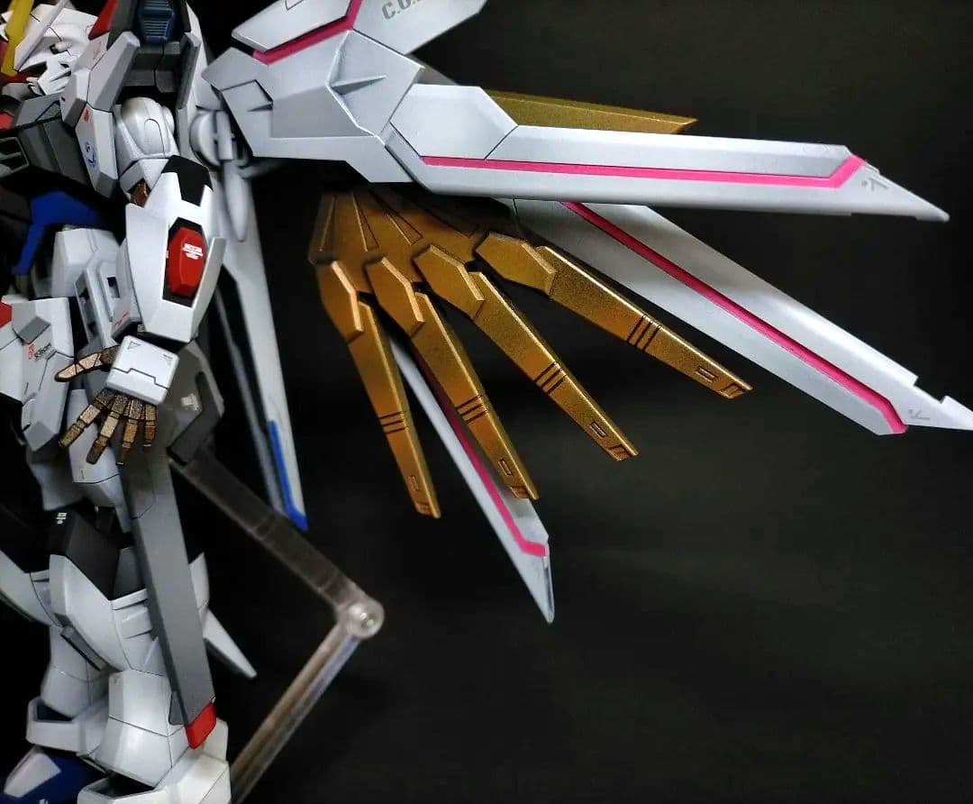 HGCE マイティーストライクフリーダムガンダム 全塗装完成品(胴体延長改修)