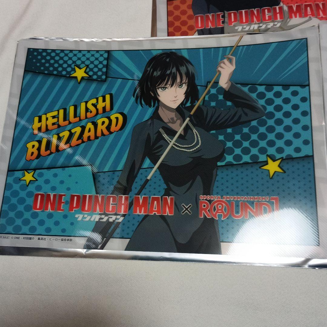 ラウンドワン ワンパンマン B4プラマット 3枚セット ガロウ フブキ タツマキ