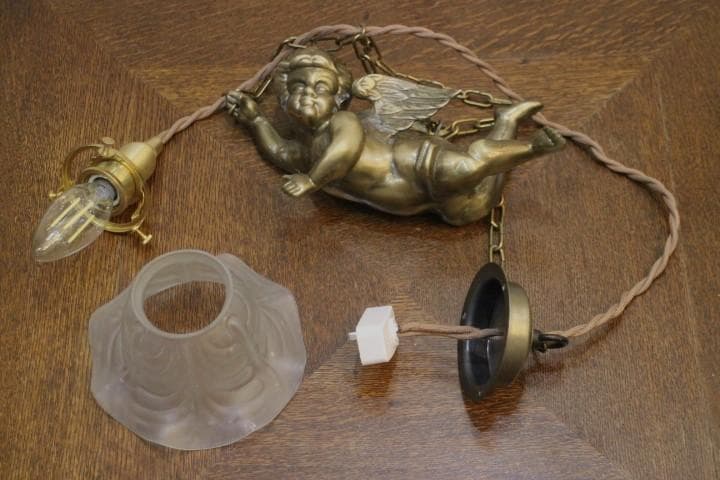 フランス アンティーク 天使 エンジェル シャンデリア ペンダントライト a