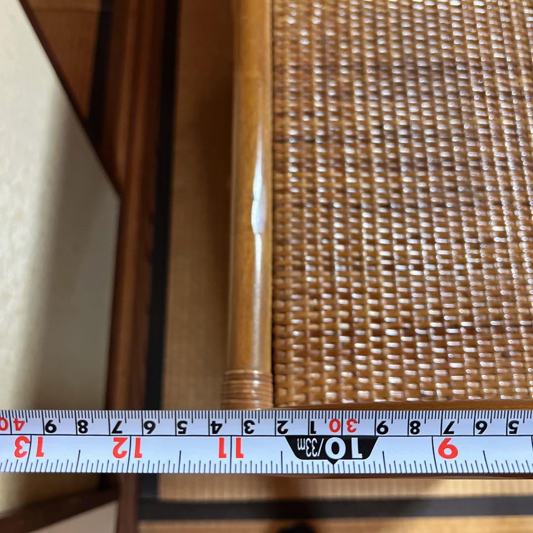 ラタン 籐素材 サイドボードチェスト 4段 ヴィンテージ 古道具