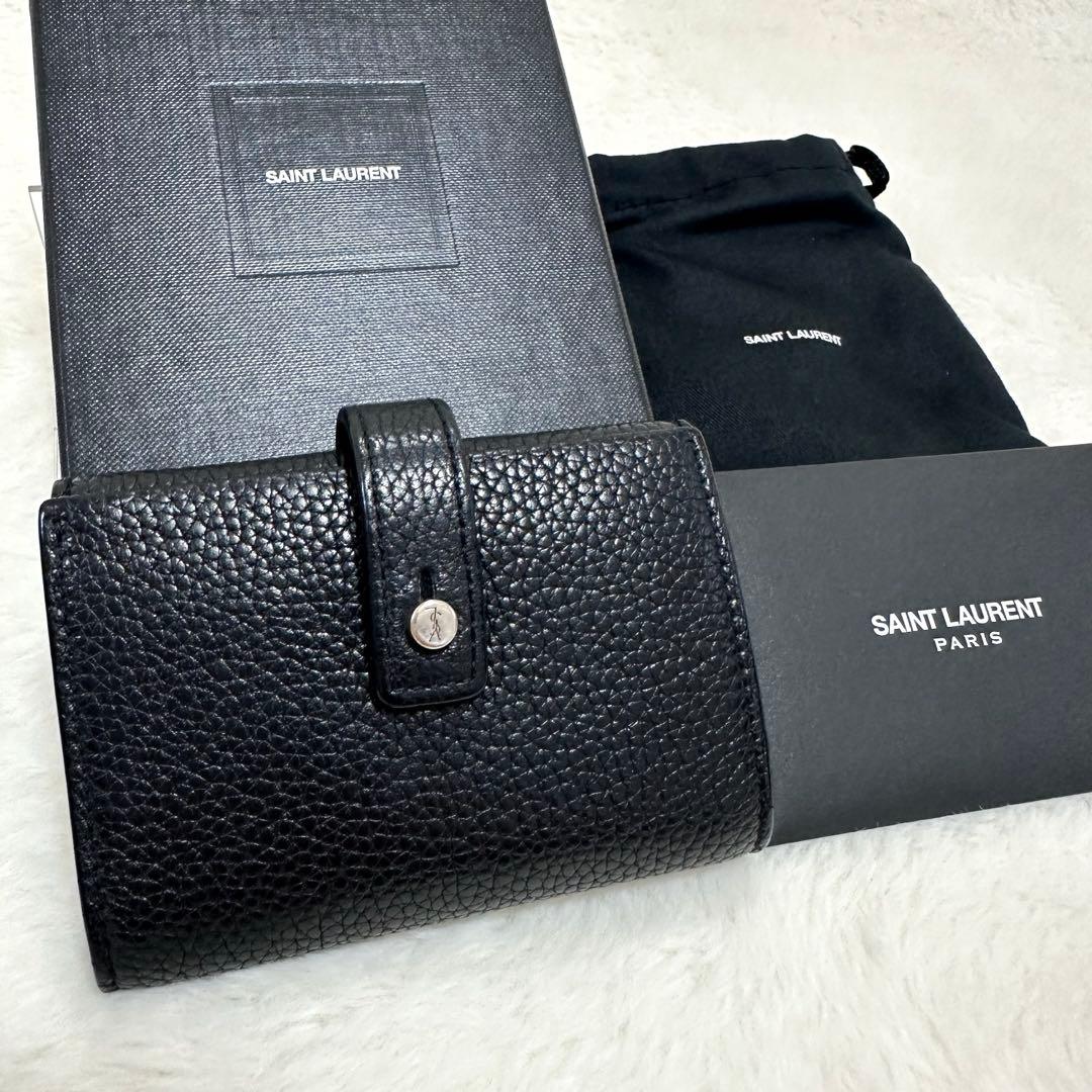 極美品◎SAINTLAULENT サックドジュール キーケース ブラック レザー