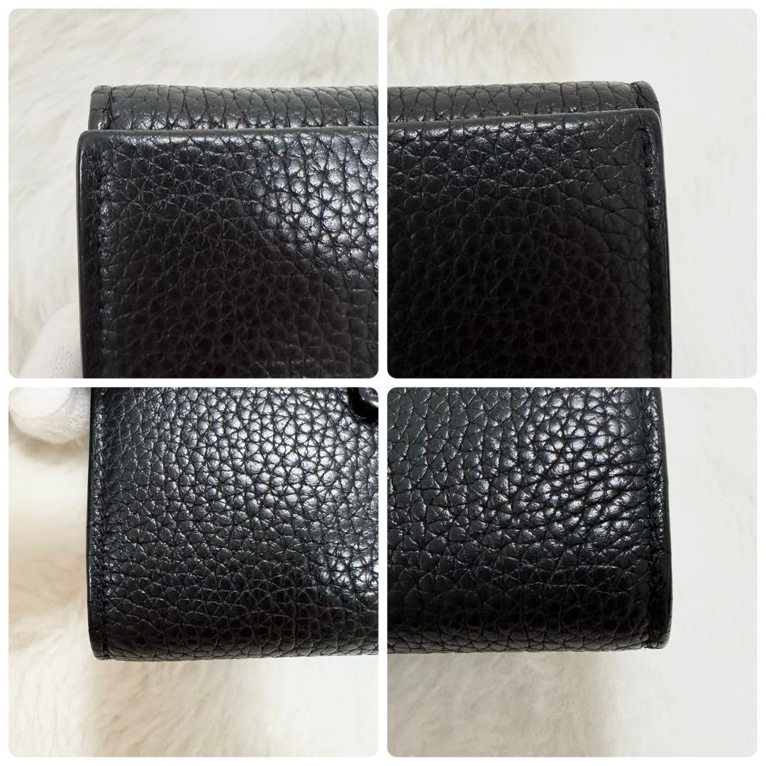 極美品◎SAINTLAULENT サックドジュール キーケース ブラック レザー