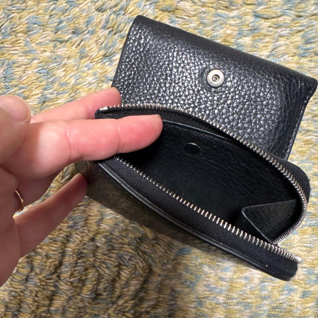 Aeta ブラック 三つ折り財布