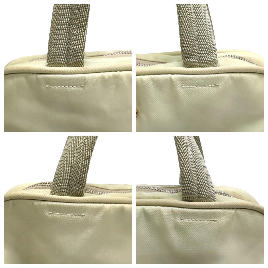 良品 PRADA プラダ ハンドバッグ 三角ロゴ 白タグ ナイロン 正規品