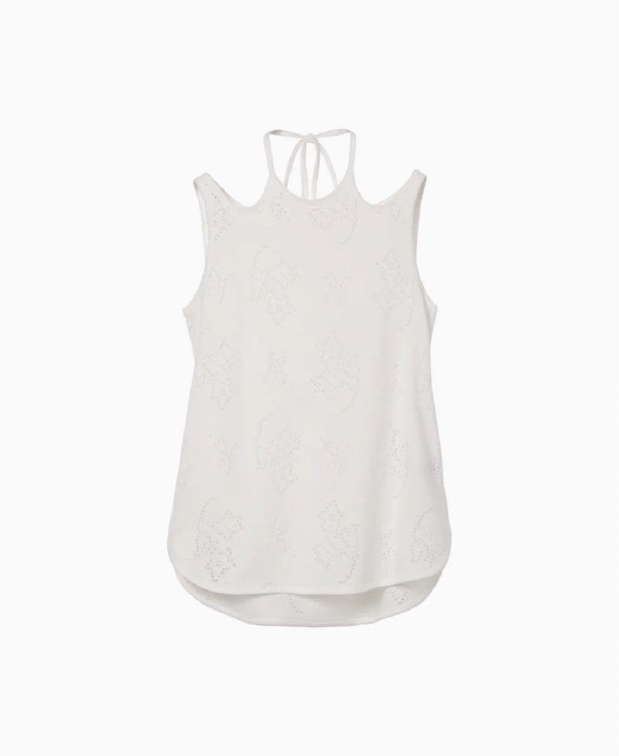 トップス Eyelet Jersey Jacquard Sleeveless Top