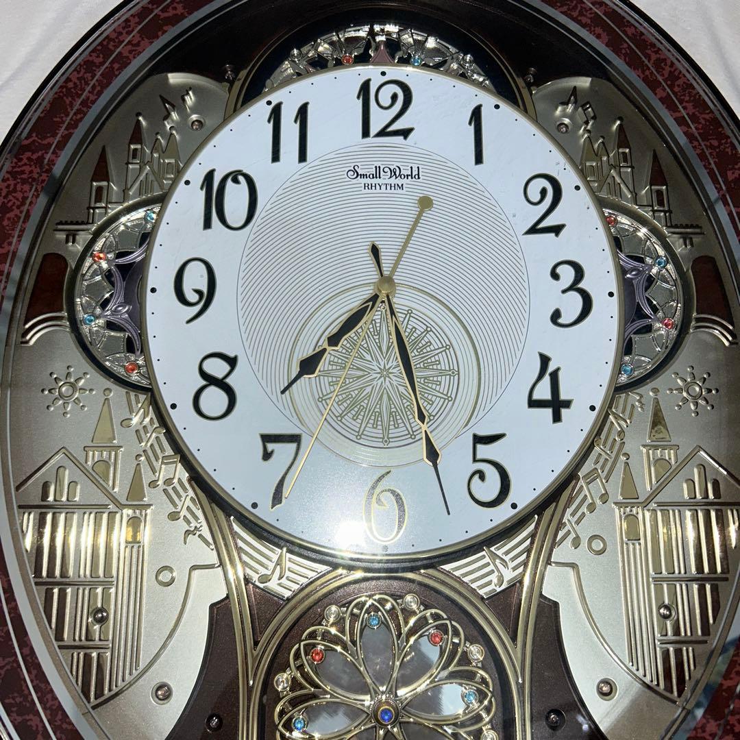 リズム時計　電波からくり時計　スモールワールド