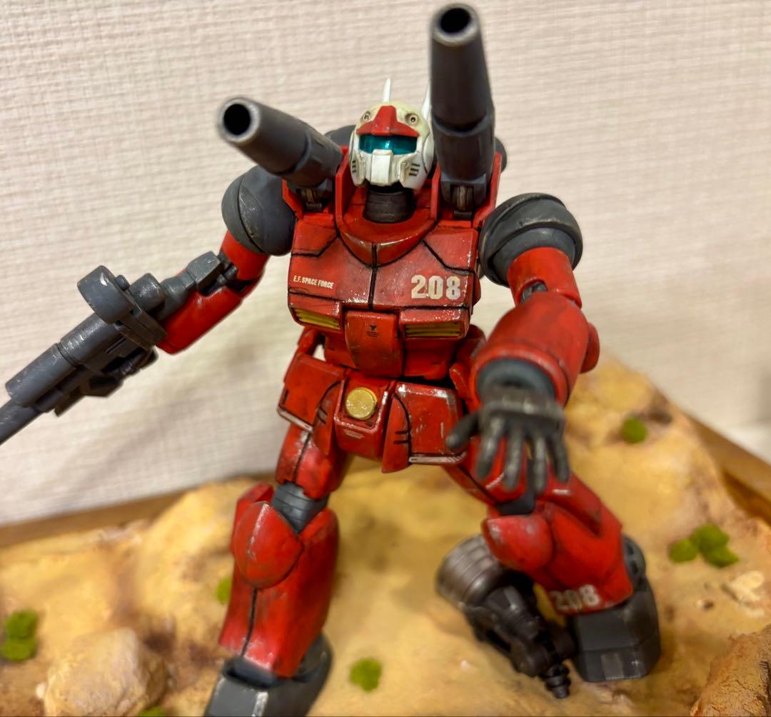 HG 1/144 ガンタンク 、ガンキャノン、ジオラマベースの3点セット