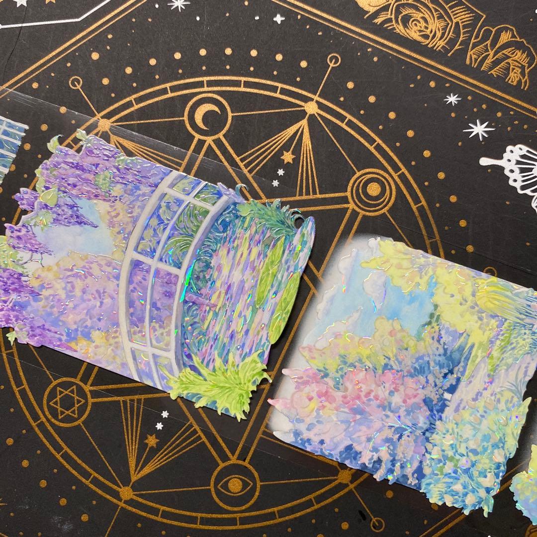 【9263】海外　マステ　中古巻　貝殻光マスキングテープ　四季　装飾系