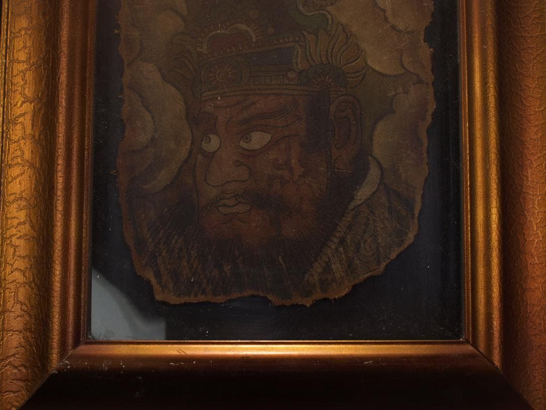 骨董市掘り出し品 中国唐時代　敦煌莫高窟壁画 彩絵AK1947A7-2