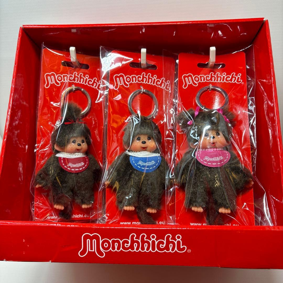 EU限定 2018年 モンチッチ キーホルダー 計3個&ディスプレイボックス付き
