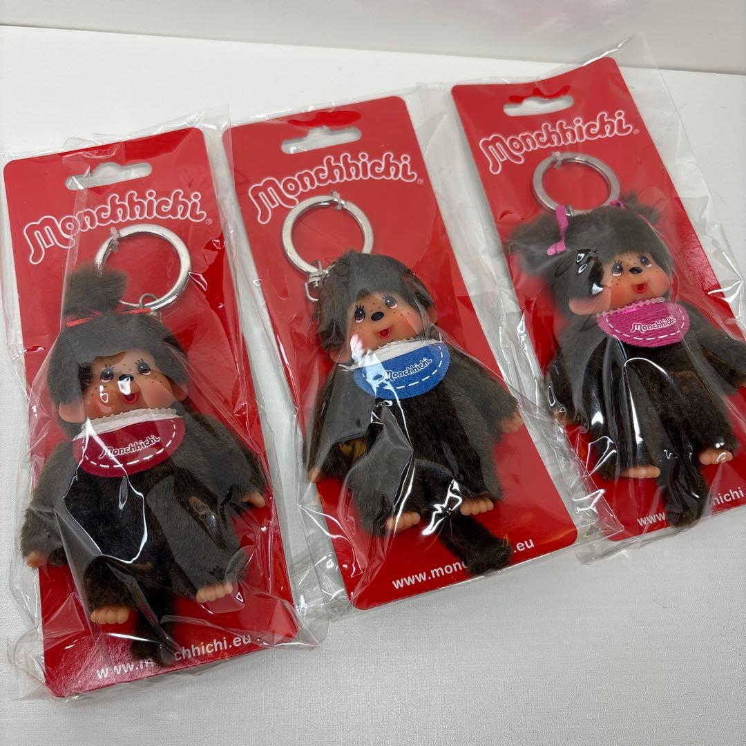 EU限定 2018年 モンチッチ キーホルダー 計3個&ディスプレイボックス付き