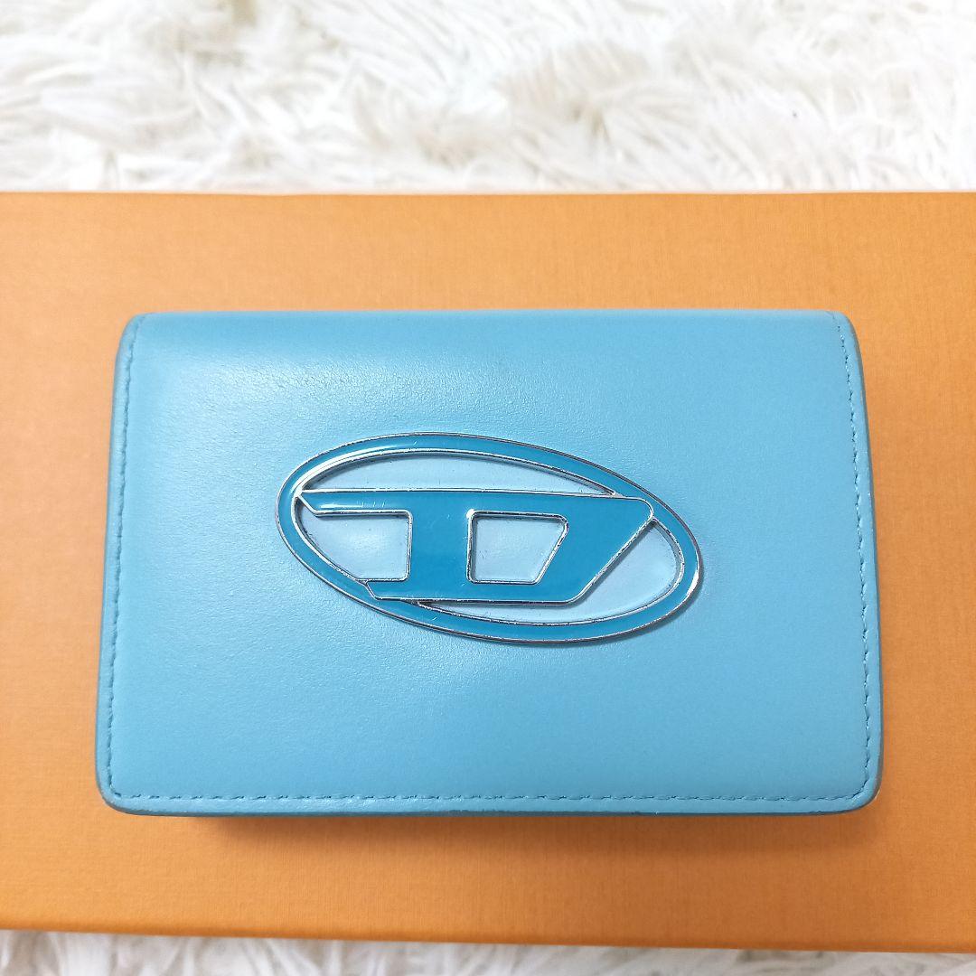 DIESEL　1DR　tri-fold coin　ウォレット　三つ折り財布　青