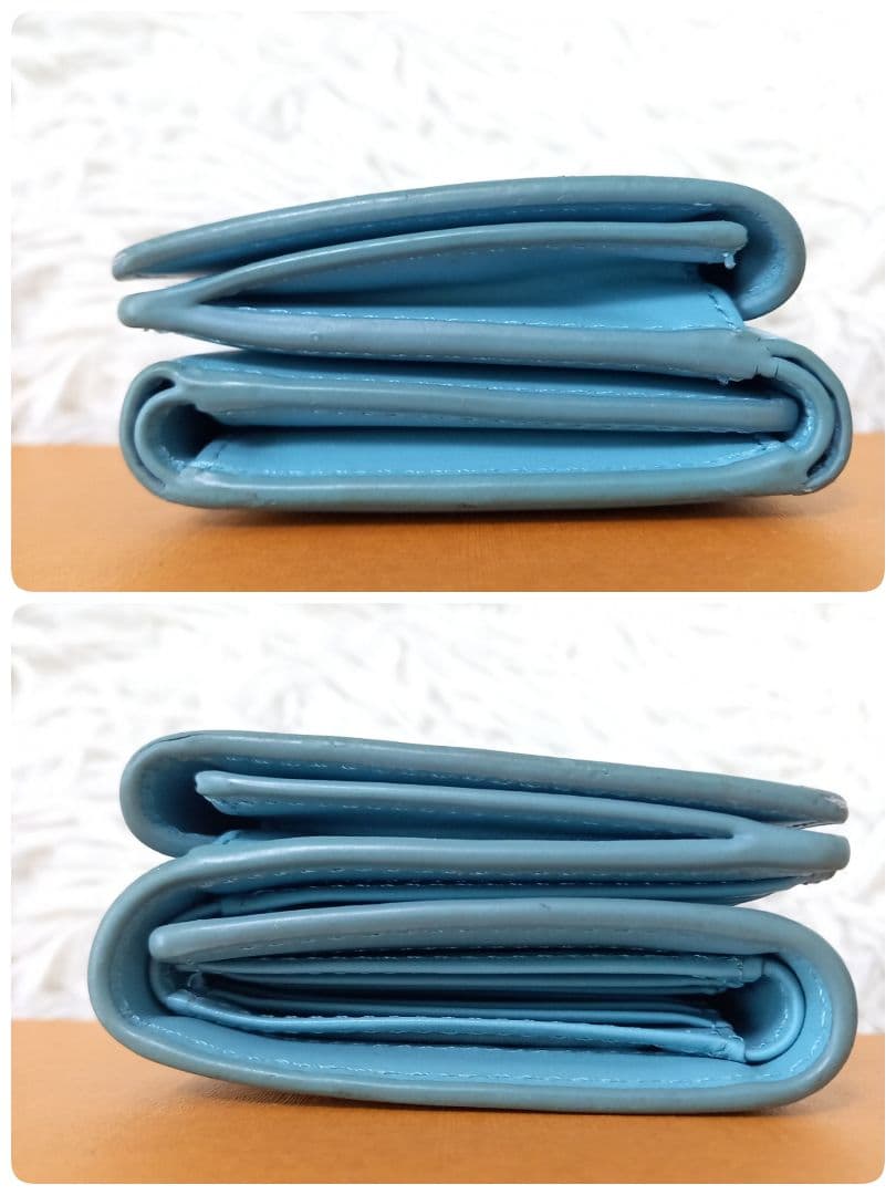 DIESEL　1DR　tri-fold coin　ウォレット　三つ折り財布　青