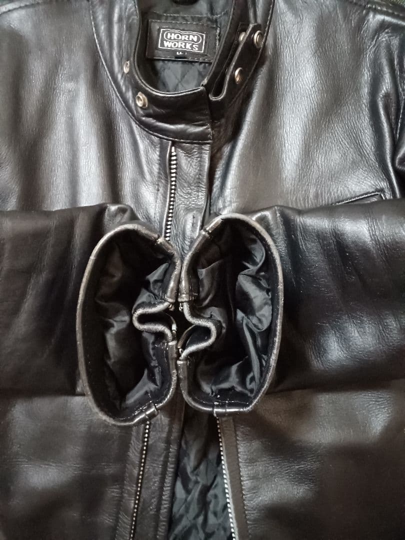 HORN WORKS ホーンワークス レザー ライダースジャケット 本革 LL