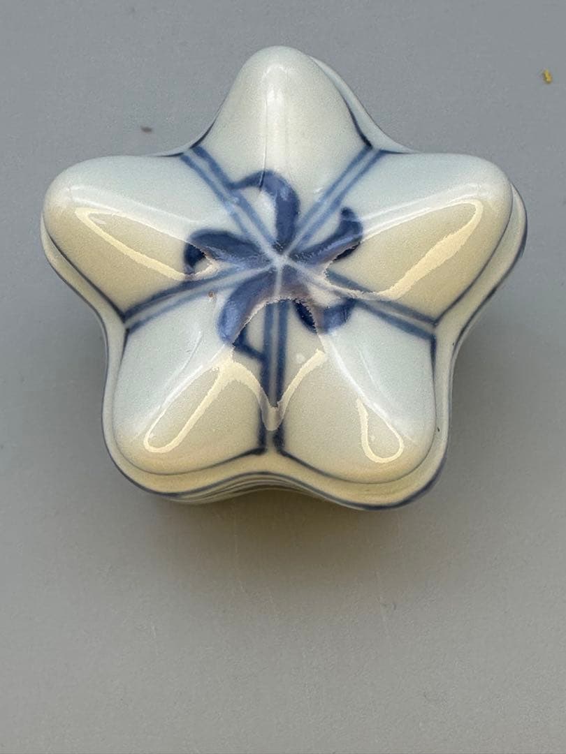 茶道具　香合　高橋道八　染付桔梗