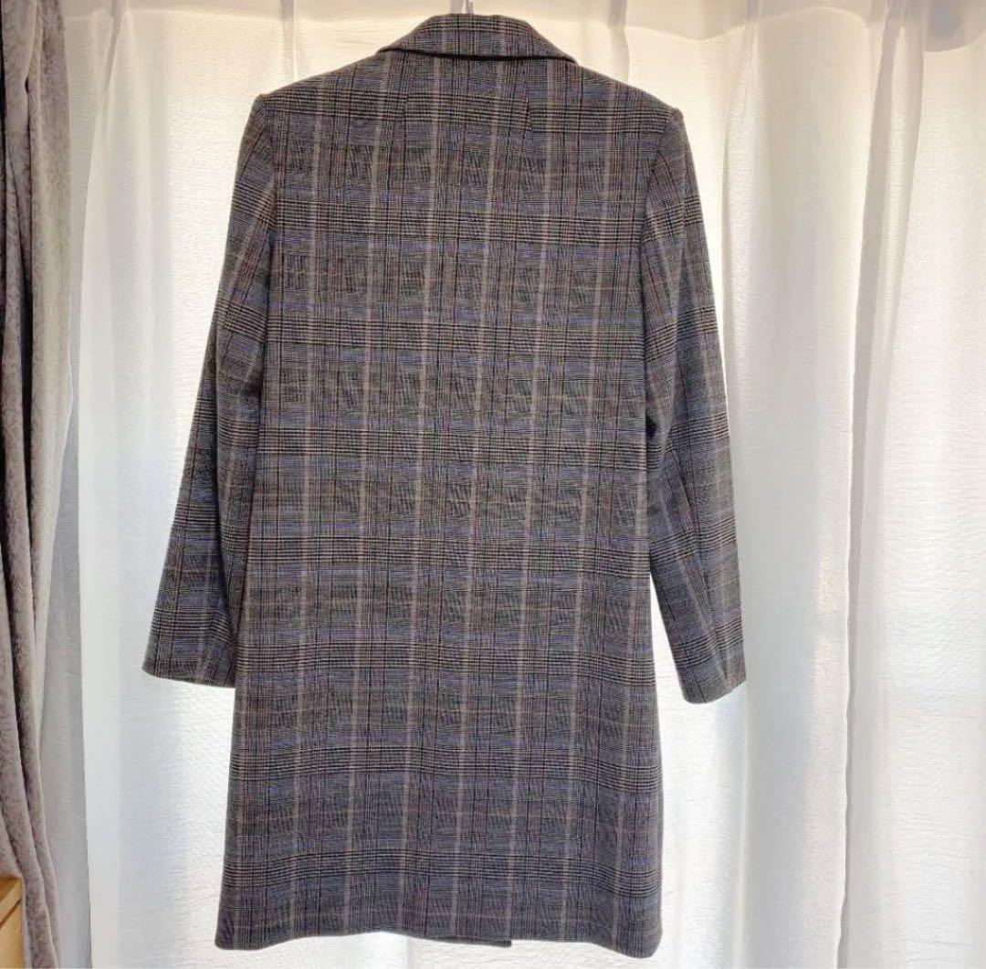 Theory セオリー グレンチェック コート ダブルジャケット ウール