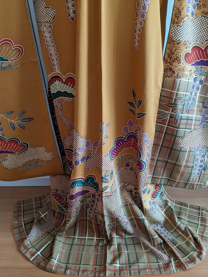 ◉美品 豪華お振り袖【松文 金彩 京都 正絹】成人式・結婚式