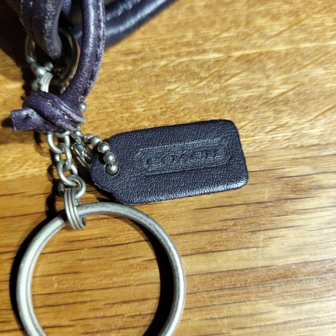 h*g様 COACH コーチ レザー ケース ダークパープル