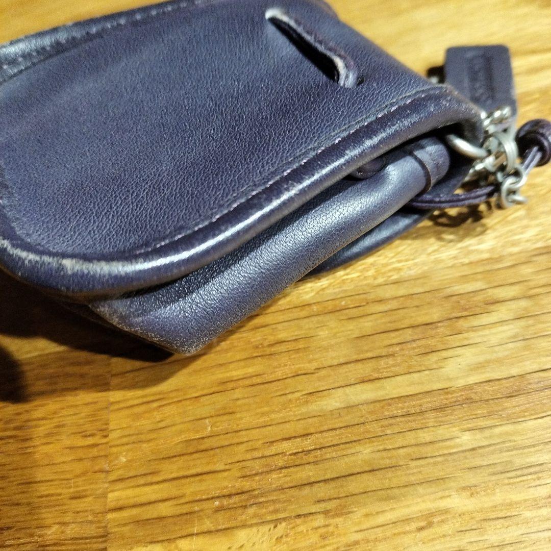h*g様 COACH コーチ レザー ケース ダークパープル