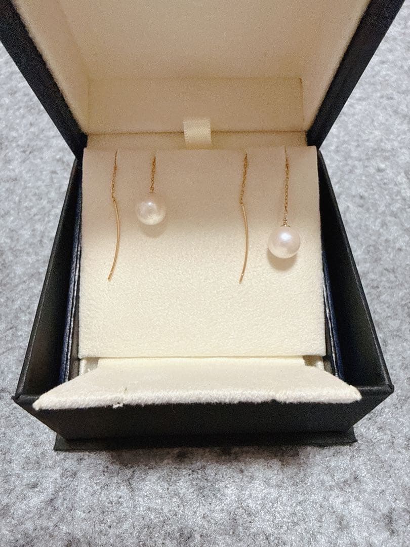 パール　ピアス　チェーンピアス　18K ヴァンドーム青山　組曲