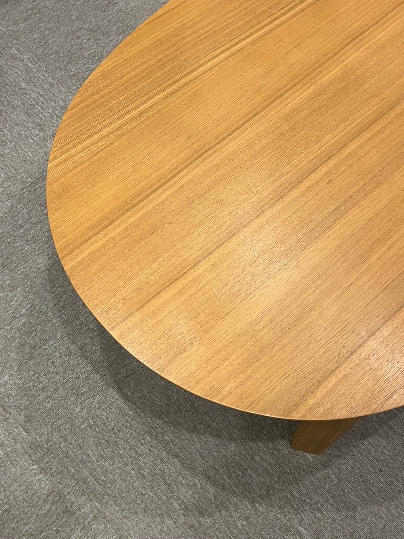 【廃番】無印こたつ　大　オーバル型　ローテーブル　タモ材